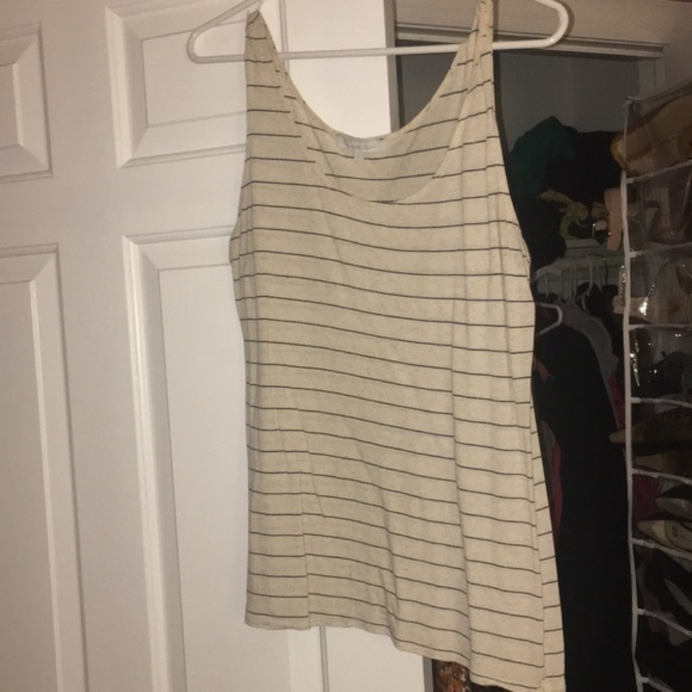 Navy blue striped top